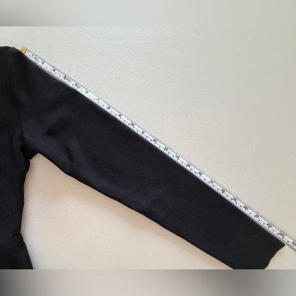 Black Cage Back Cut Out Bodycon Knit Dress Small - Picture 7 of 11